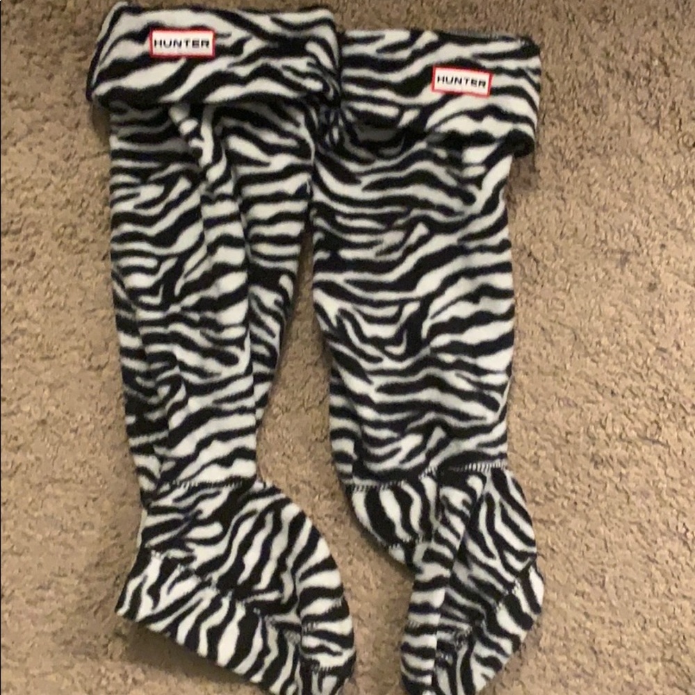Zebra Print Hunter Boot Socks - image 1